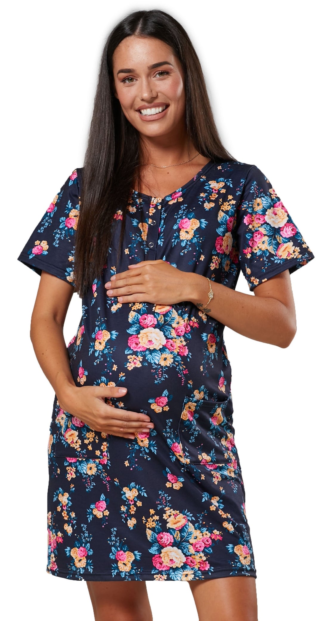 Koszula Ciążowa z Funkcją Karmienia