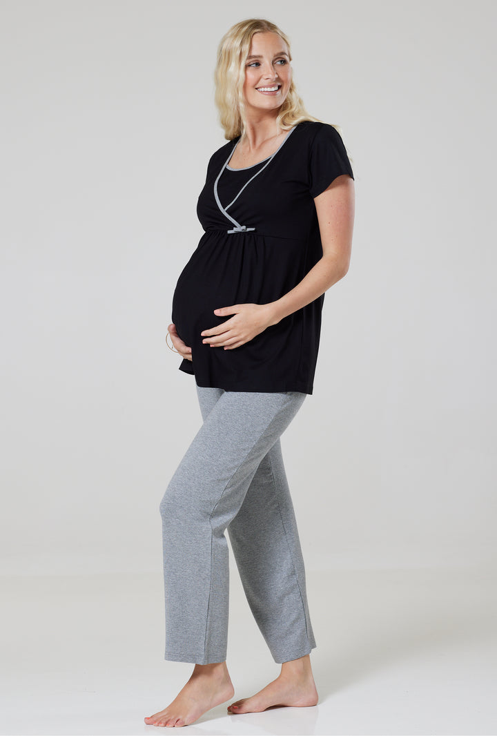 Zestaw Ciążowy: Szlafrok i Piżama z Funkcją Karmienia