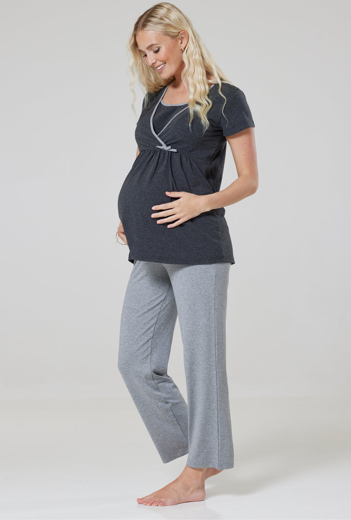 Zestaw Ciążowy: Szlafrok i Piżama z Funkcją Karmienia