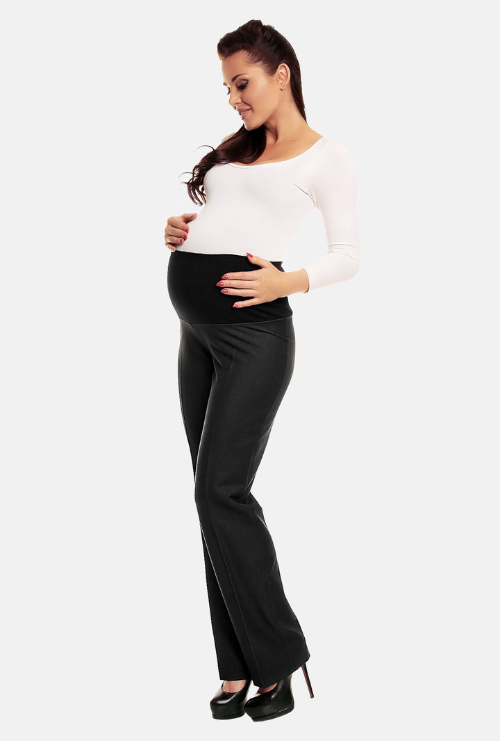 Eleganckie spodnie ciążowe z elastycznym panelem