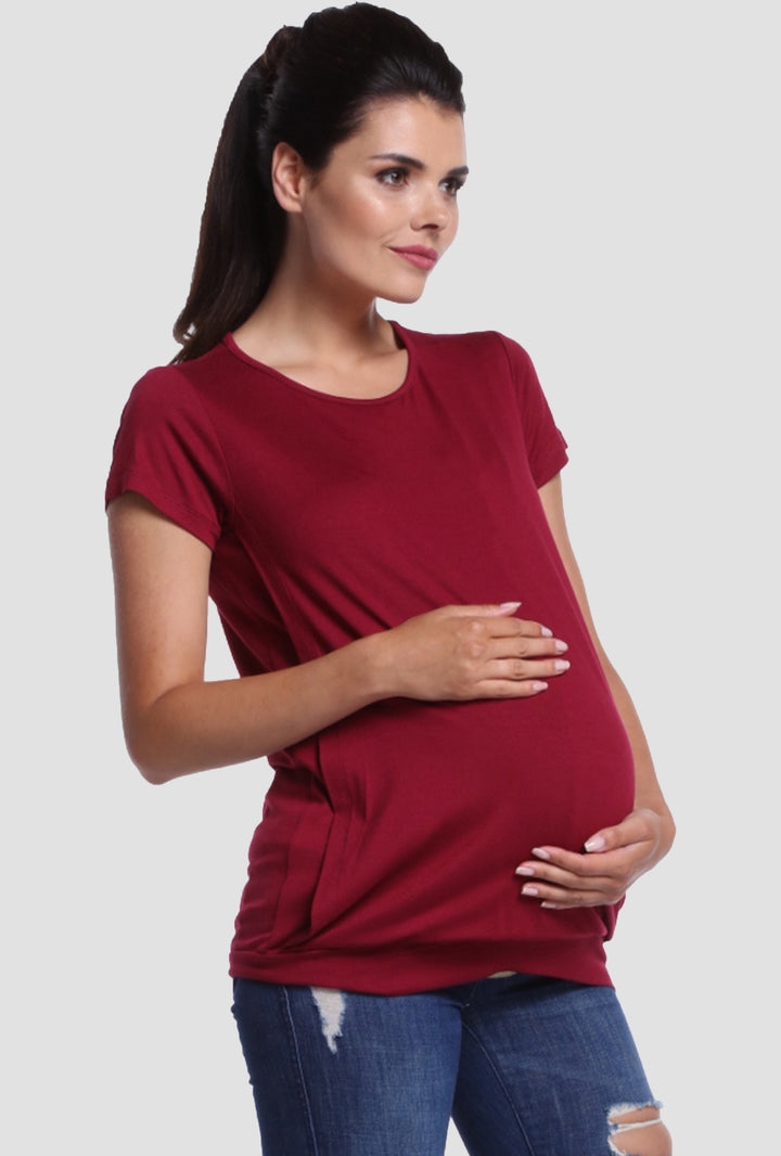Bluzka Ciążowa z Funkcją Karmienia