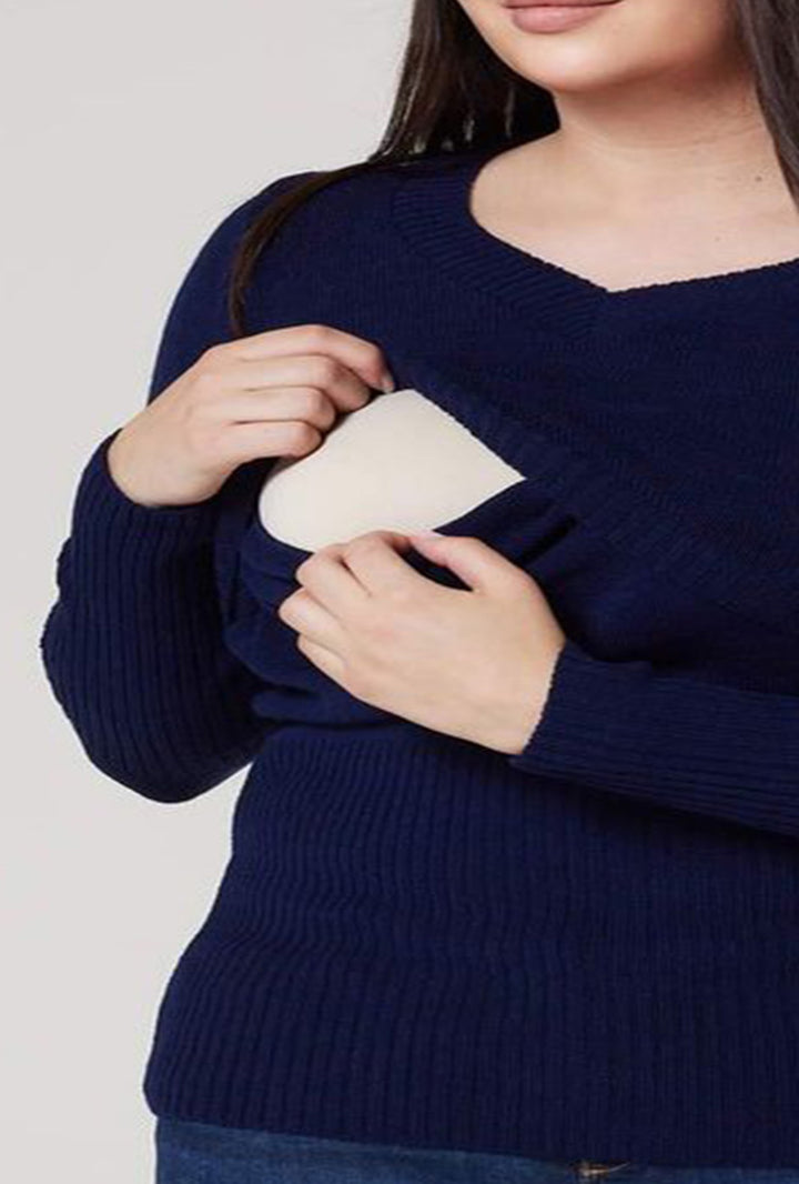 Sweter Ciążowy z Funkcją Karmienia