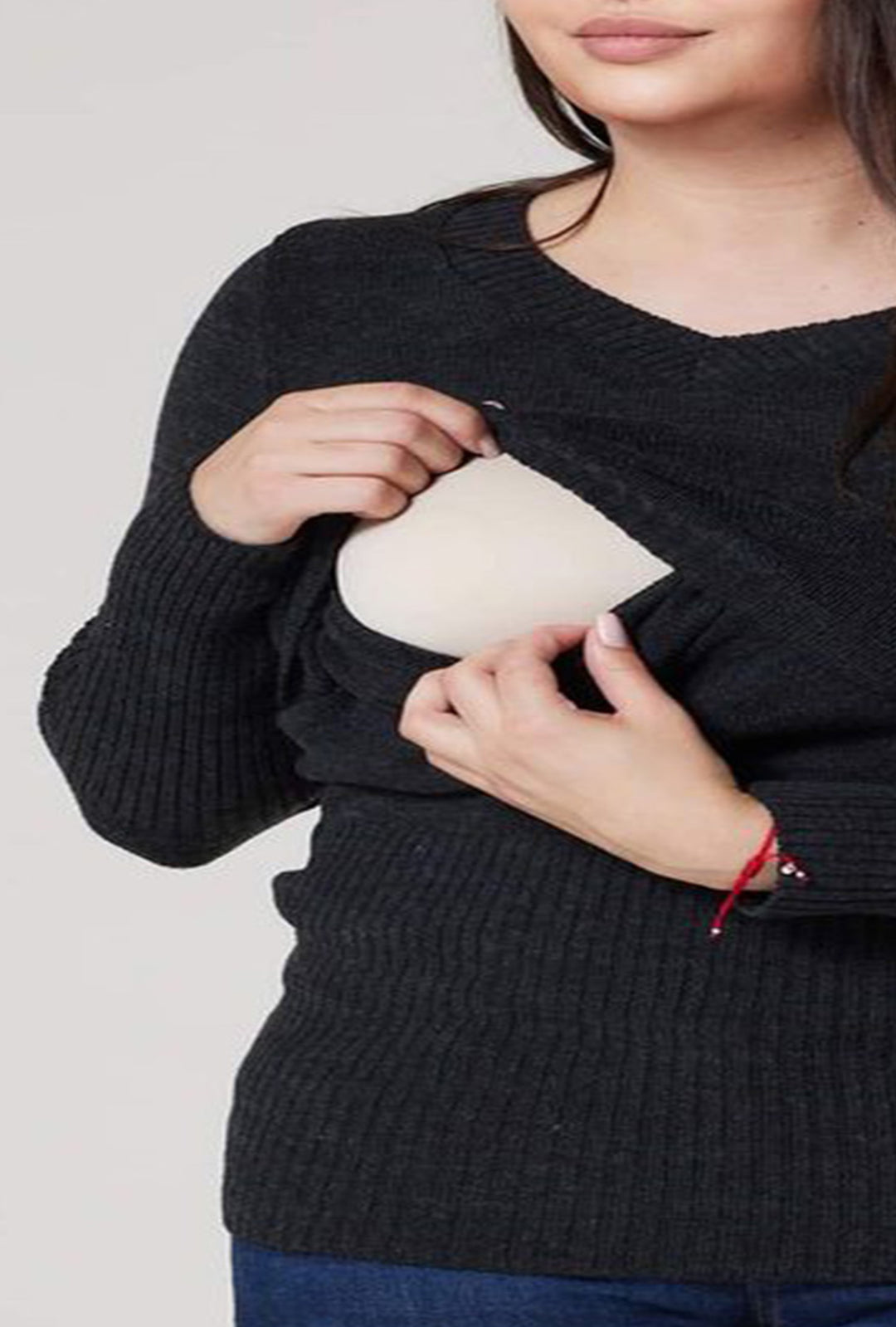 Sweter Ciążowy z Funkcją Karmienia